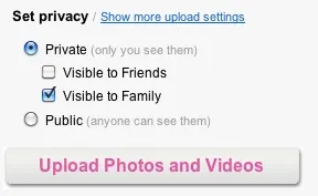 Set privacy on Flickr