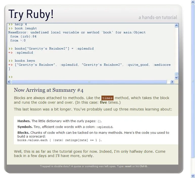 Try Ruby! Try Ruby!